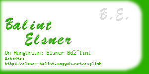 balint elsner business card